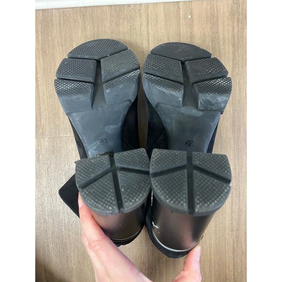 ametist black suede boots Sz 8.5 (sz 39) - Picture 8 of 8